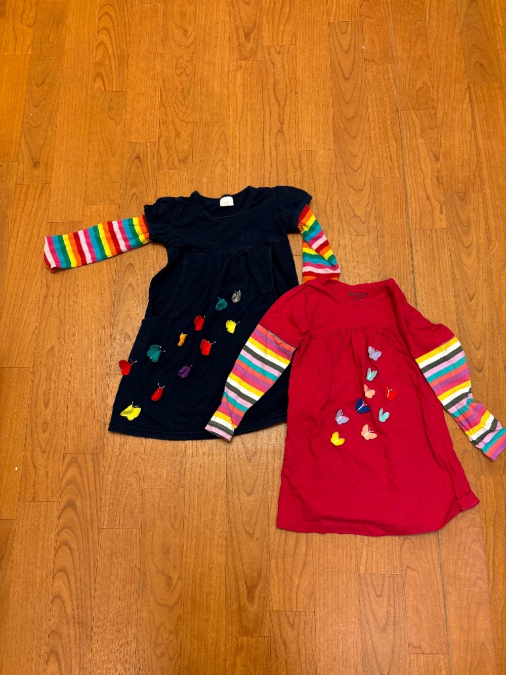 Girl butterfly dress bundle faux mini Boden